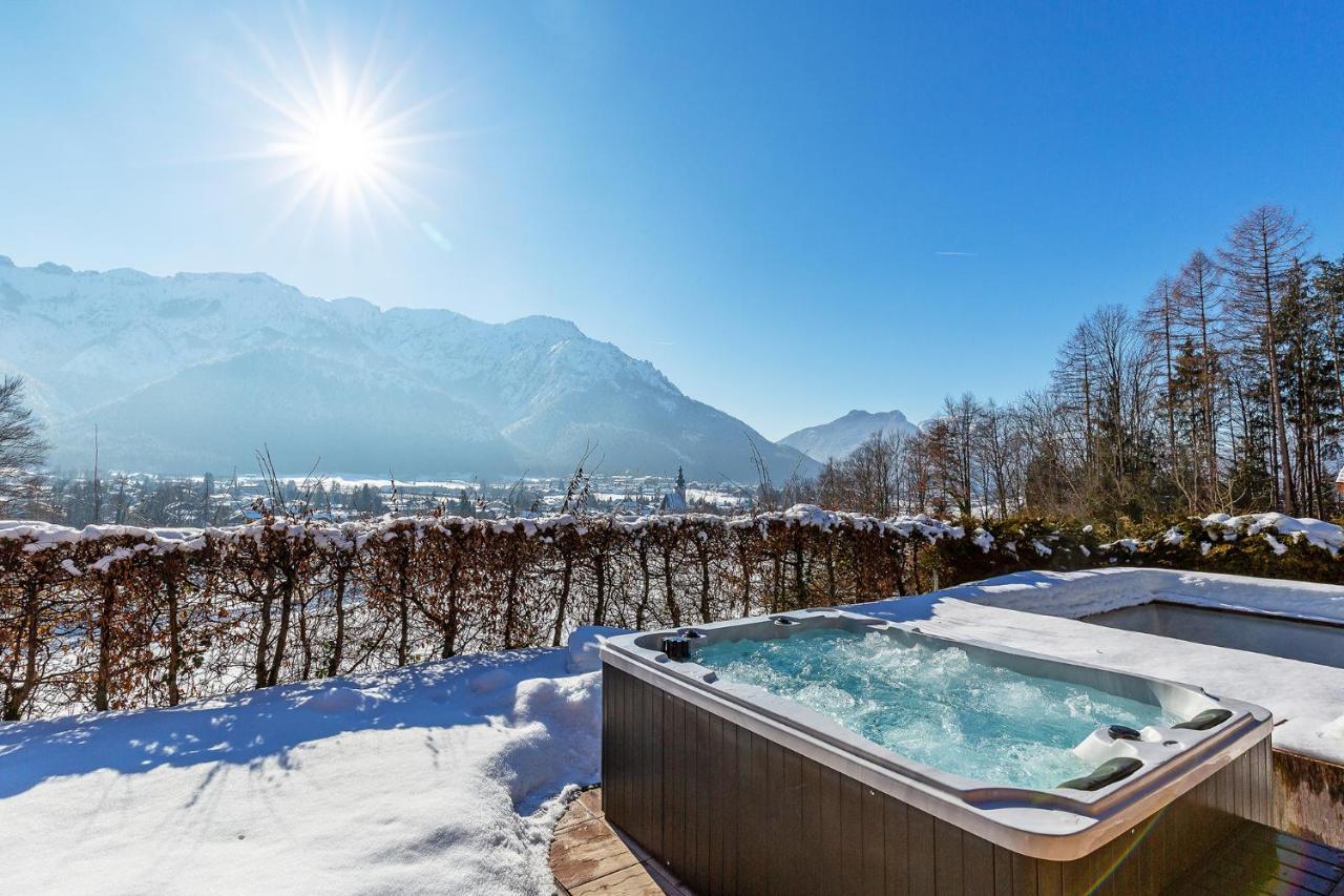 Luxus Ferienhaus Salzburg Chalet Mit Pool, Sauna, Whirlpool, Kamin Grossgmain Exterior foto